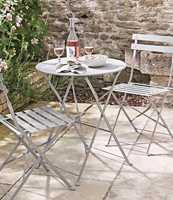 steel bistro set