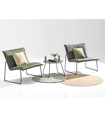 Metal sling bistro set with soft cushion for patio outdoor use-LYB026752